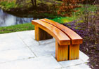 Curved bench seat